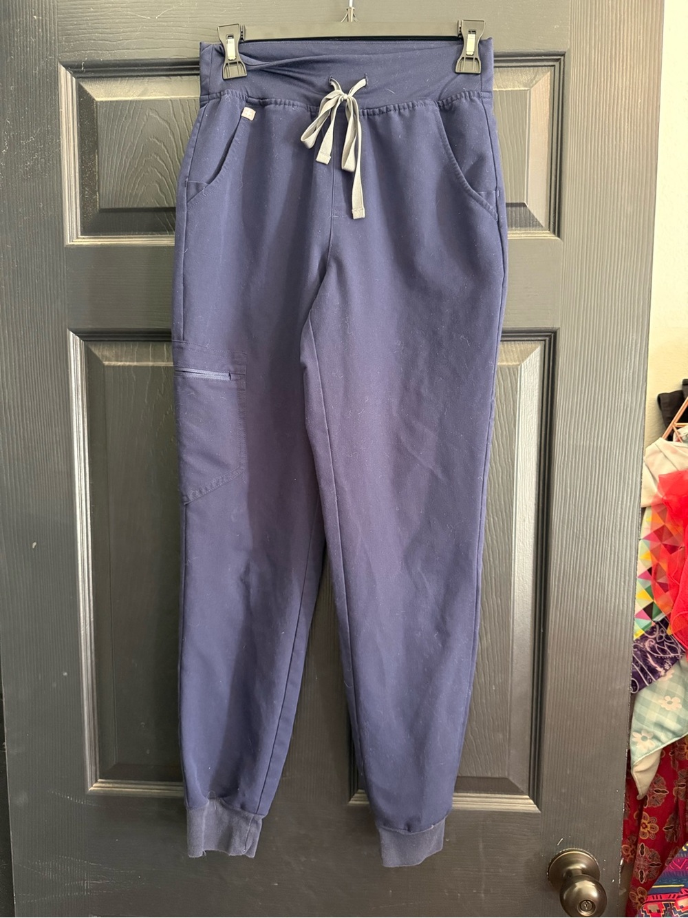 Figs Navy Blue Jogger Scrub Pant High Waisted Zamora, Size XS, EUC